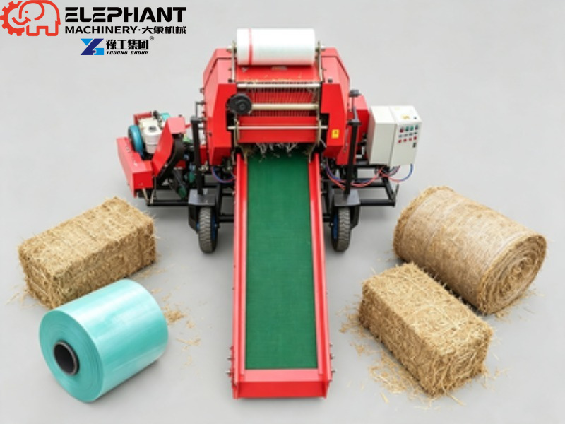 Agriculture Farming Livestock - 農業用複合サイレージ梱包機・ラッパー、家畜農場向けミニ角型干し草梱包機