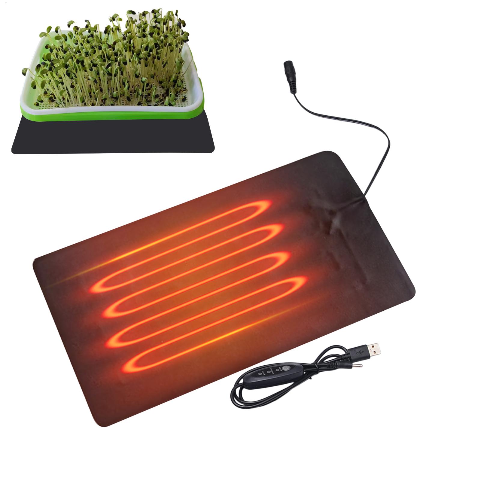Seedling Heat Mat - 苗用ヒートマット 5V 2A 8.5W 植物種子発芽促進保温パッド 植物花野菜冬用防寒ヒートマット