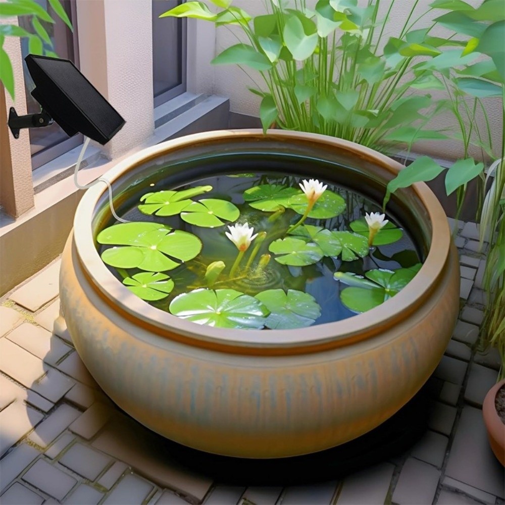 低騒音ソーラー式酸素ポンプ。ソーラー/USB電源対応、高効率 - Fish Pond Aerator のレビューと価格