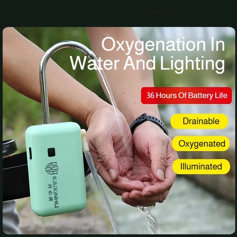 ポータブルUSB充電式電動釣り用酸素ポンプ（LEDライト付き - Fish Pond Aerator のレビューと価格