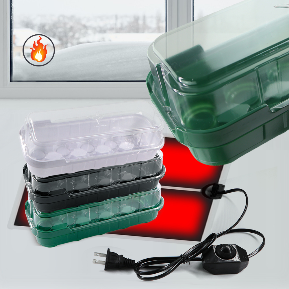 苗トレイ付き加熱パッド,14 W, 35W,発芽ボックス,屋 - Nursery Plug Tray のレビューと価格