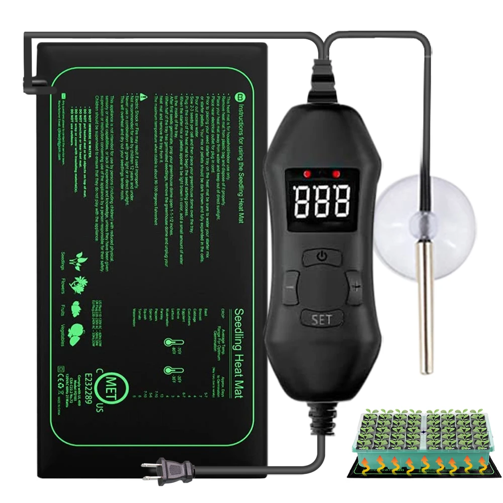 50 ワット EU-US/英国/AU 調節可能なサーモスタッ - Seedling Heat Mat のレビューと価格